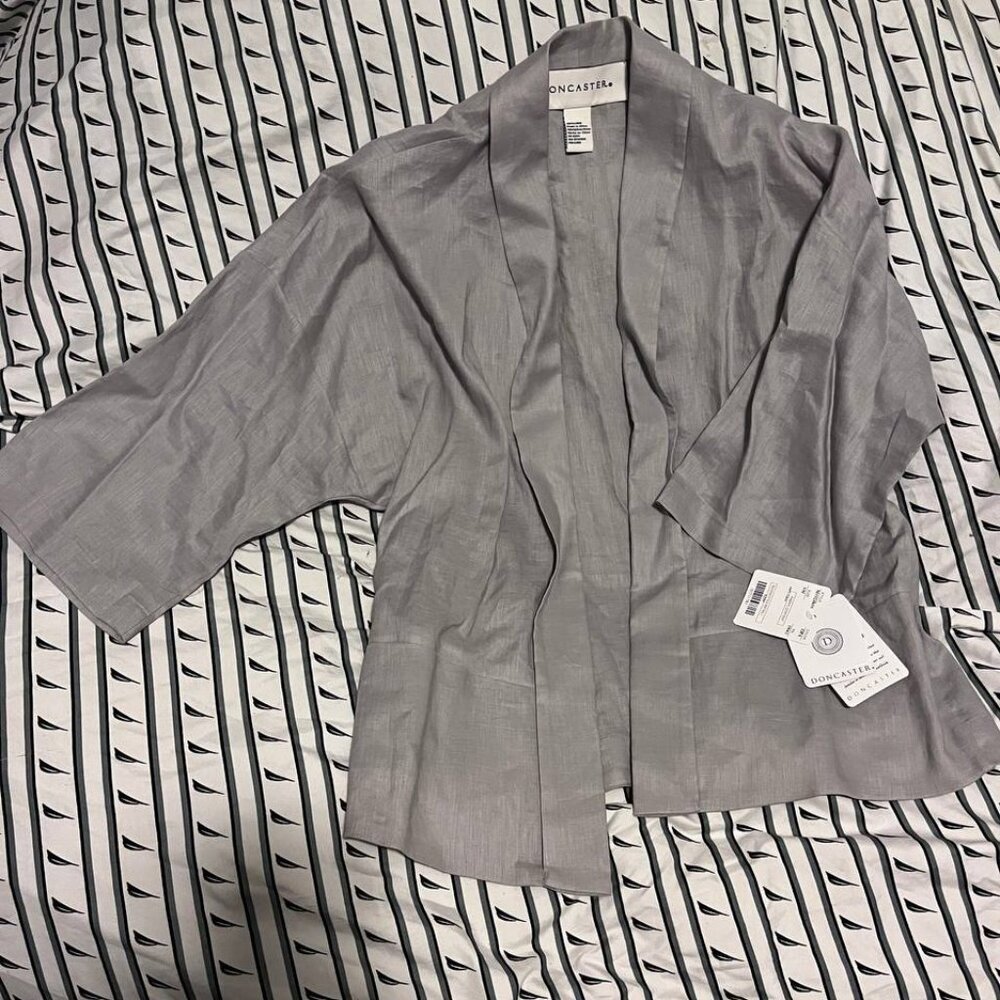 NWT Doncaster Lightweight Gray Blazer Jacket Women's Size S Career Office $210
